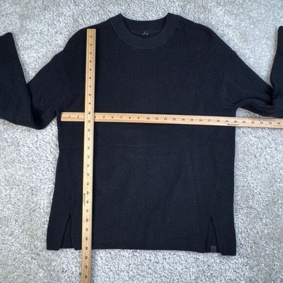 Lululemon Merino Wool Blend Rib Crew Neck Sweater Black - Picture 7 of 7